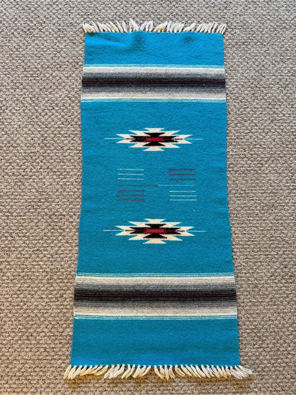 Southwestern Wool Table Runner Rug